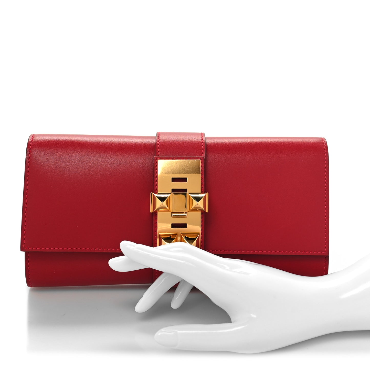 Tadelakt Medor 23 Clutch Rouge Vif