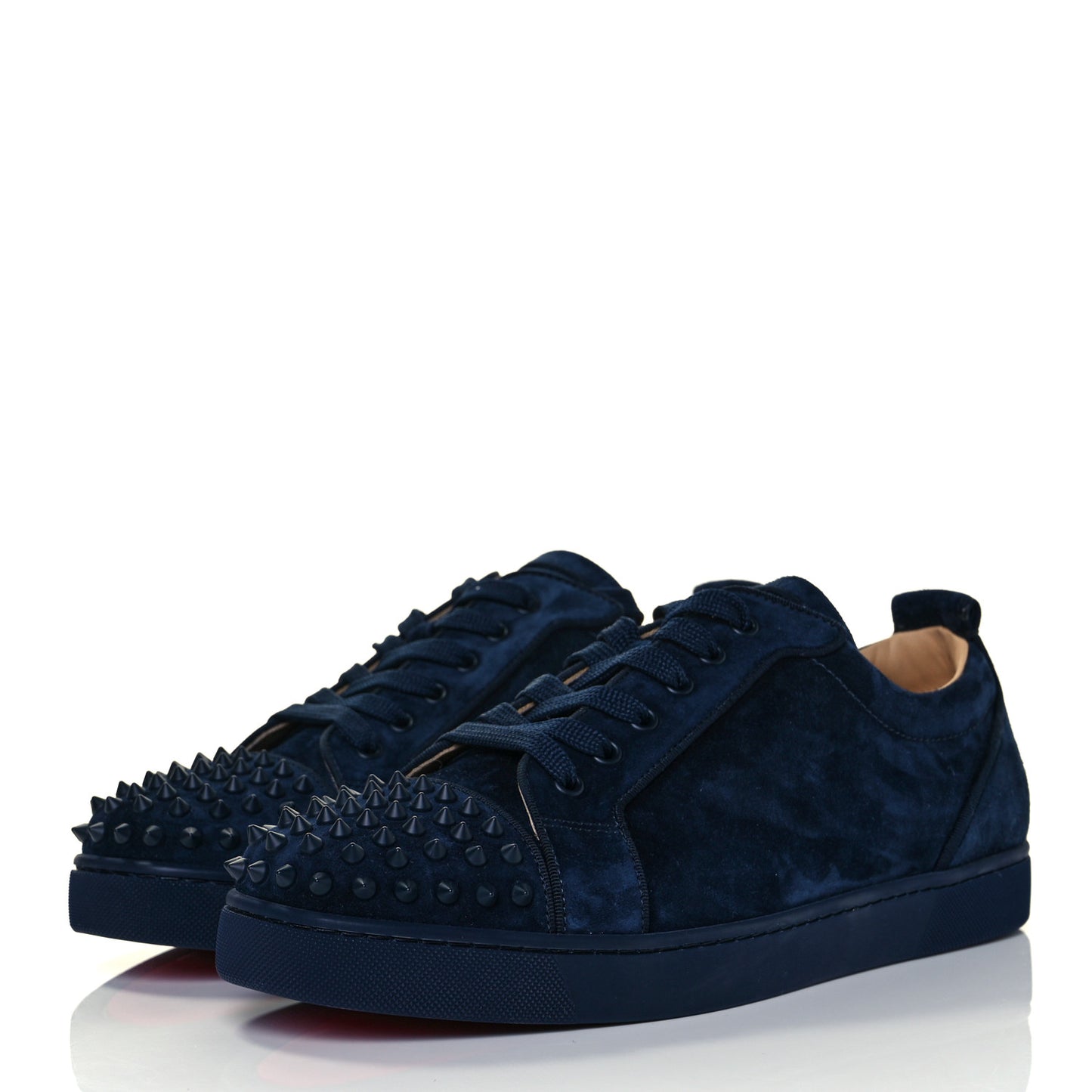 Veau Velours Louis Junior Spikes Flat Sneakers 44.5 Blue