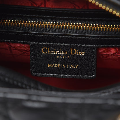 Christian Dior Lambskin Cannage Medium Lady Dior Black 6 of 13
