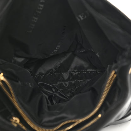 Burberry Soft Lambskin Bridle Calfskin Medium Gosford Hobo Black 5 of 19
