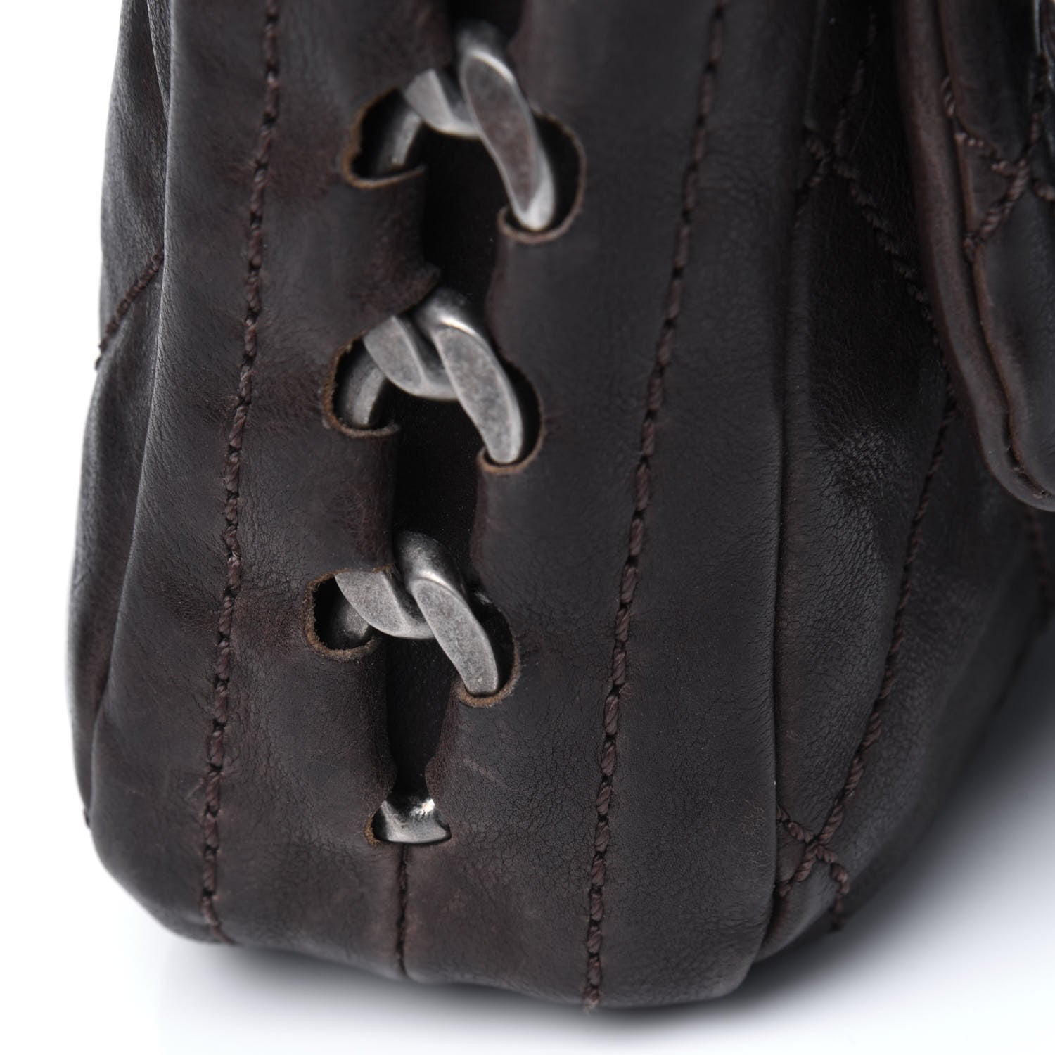 Chanel Calfskin Quilted Modern Chain Flap Brown 19 of 23