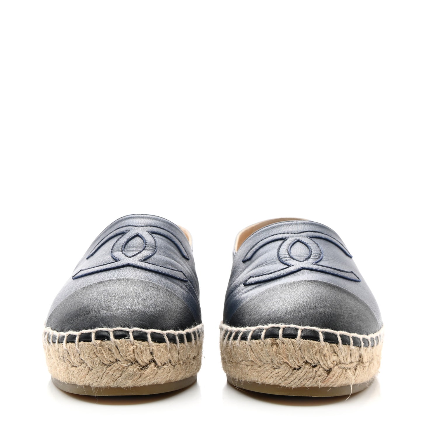 Lambskin CC Espadrilles 38 Navy Black