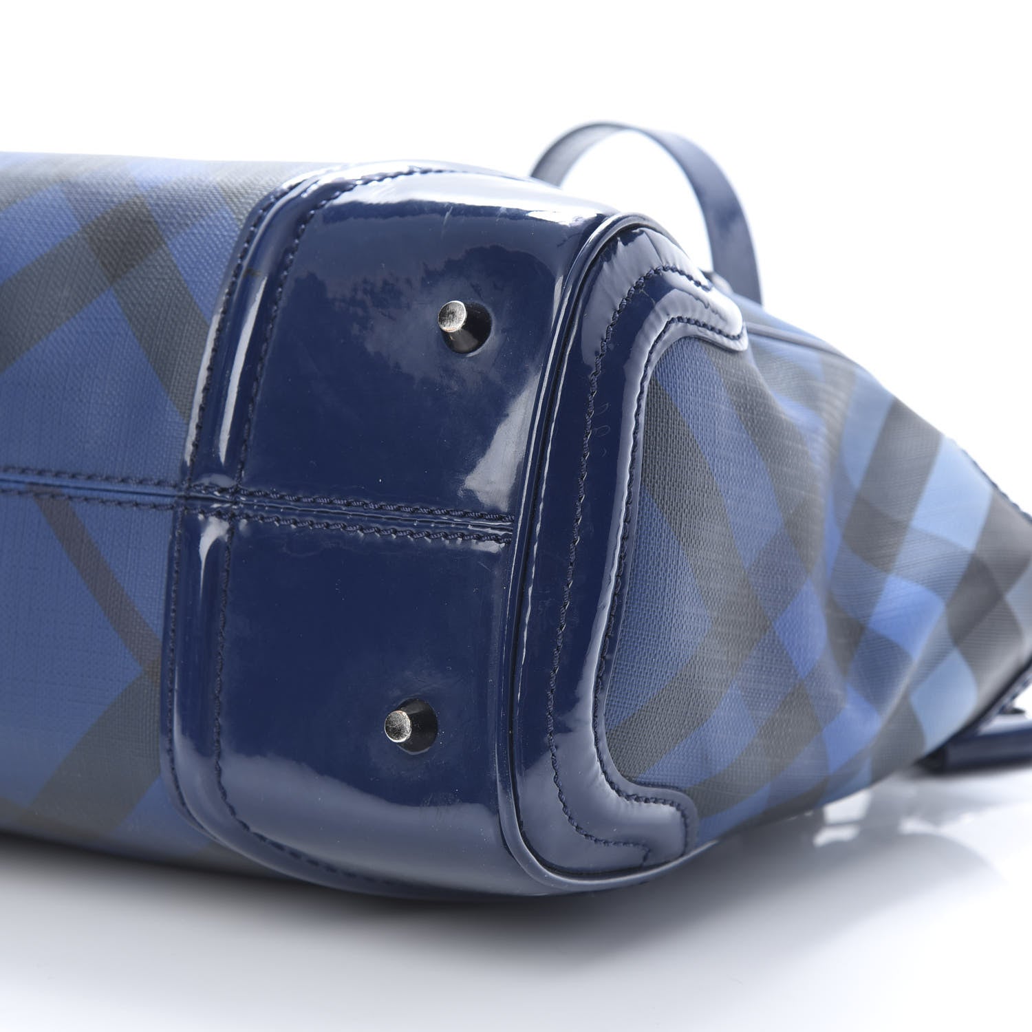Burberry Patent Nova Pop Degrade Top Handle Bag Jet Blue 11 of 12