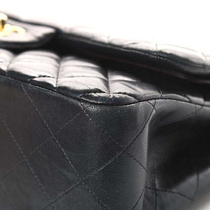 Chanel Lambskin Quilted Jumbo Double Flap Black 11 of 19