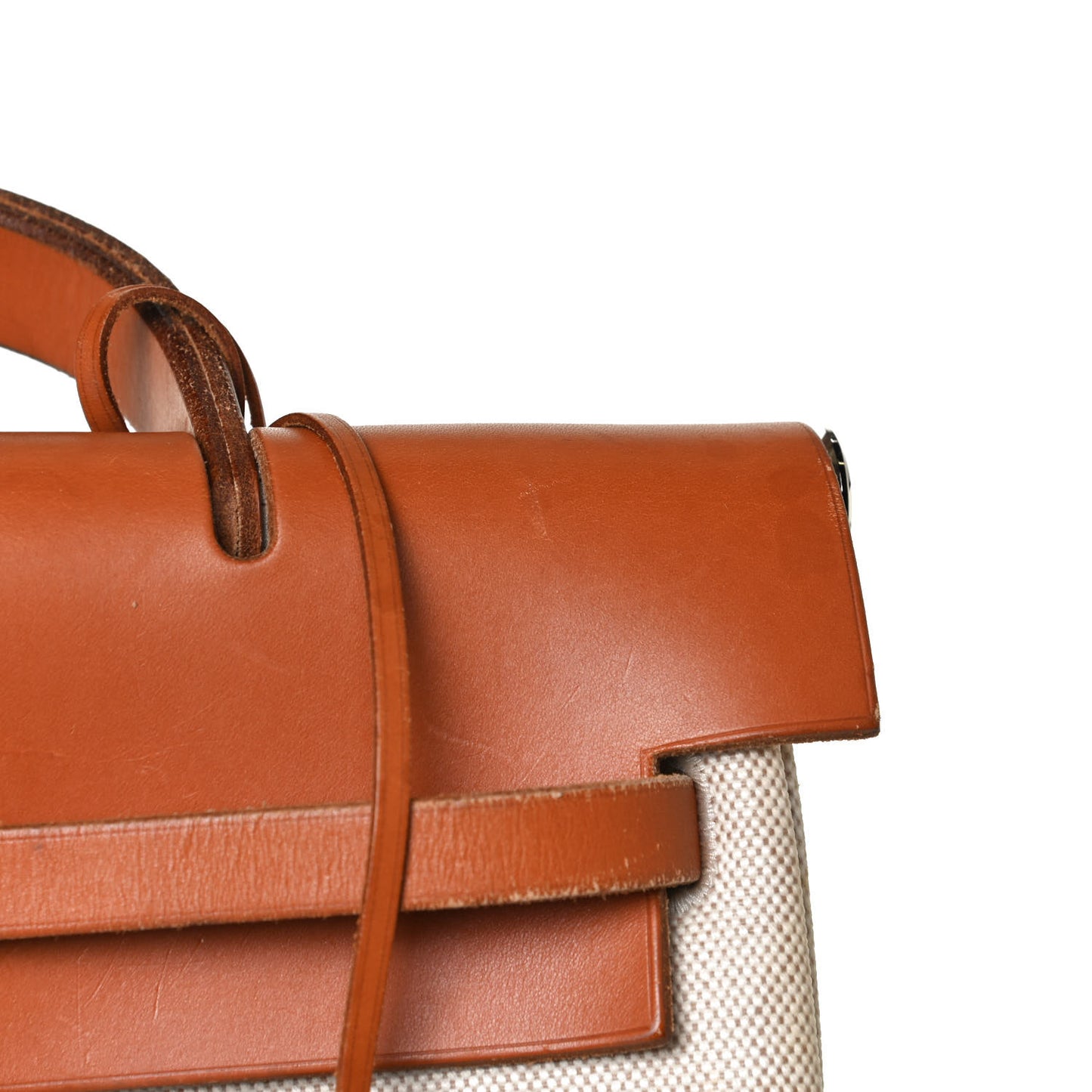 Toile Vache Calfskin Herbag 30 PM Backpack Natural
