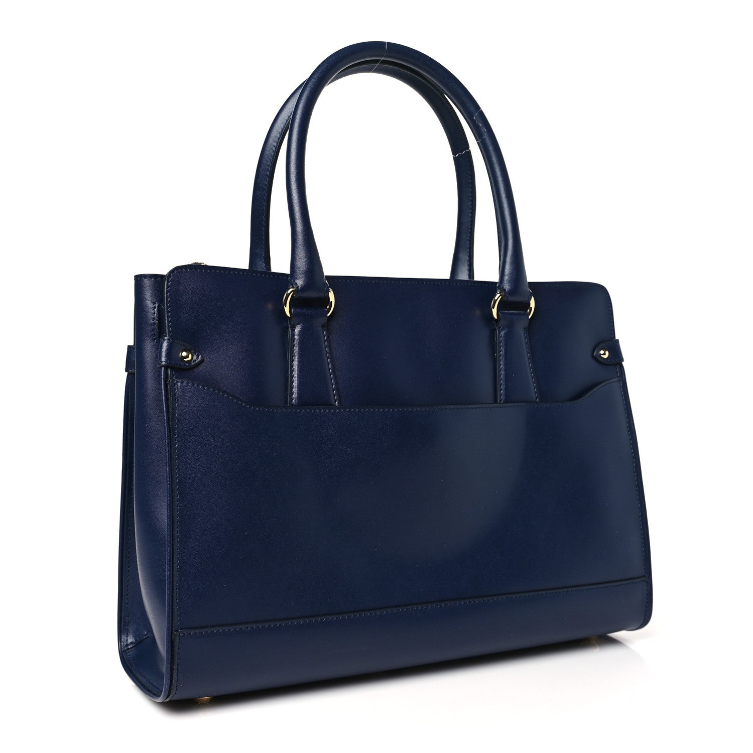 Salvatore Ferragamo Calfskin Briana Tote Navy 3 of 9