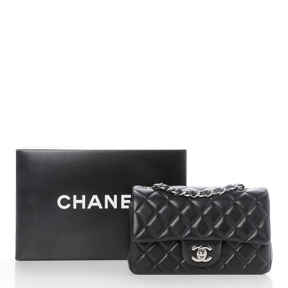 Chanel Lambskin Quilted Mini Rectangular Flap Black 9 of 9