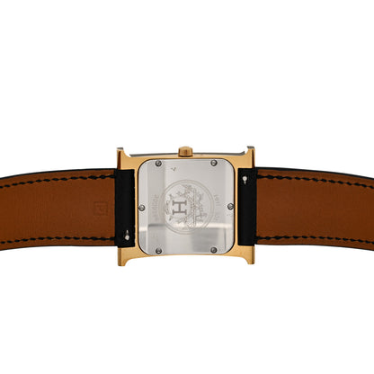 Hermes Stainless Steel Epsom 26mm Heure H Hour Quartz Watch Noir 4 of 5