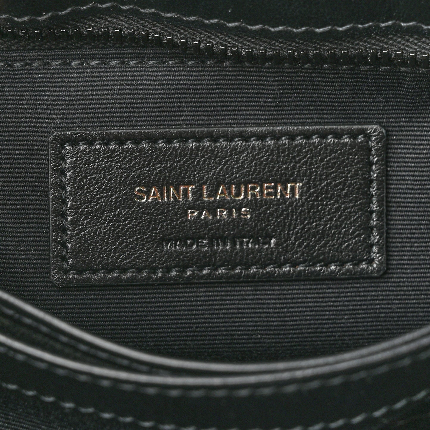Calfskin Y Quilted Monogram Monochrome Toy Loulou Crossbody Bag Black