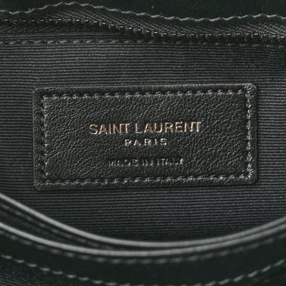 Saint Laurent Calfskin Y Quilted Monogram Monochrome Toy Loulou Crossbody Bag Black 7 of 12