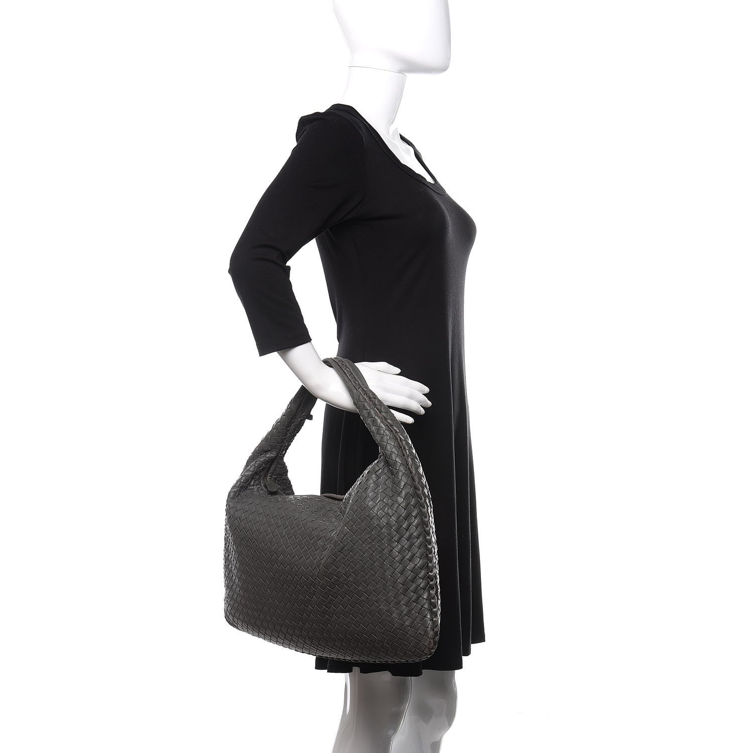 Bottega Veneta Nappa Intrecciato Large Veneta Hobo Grey 2 of 13
