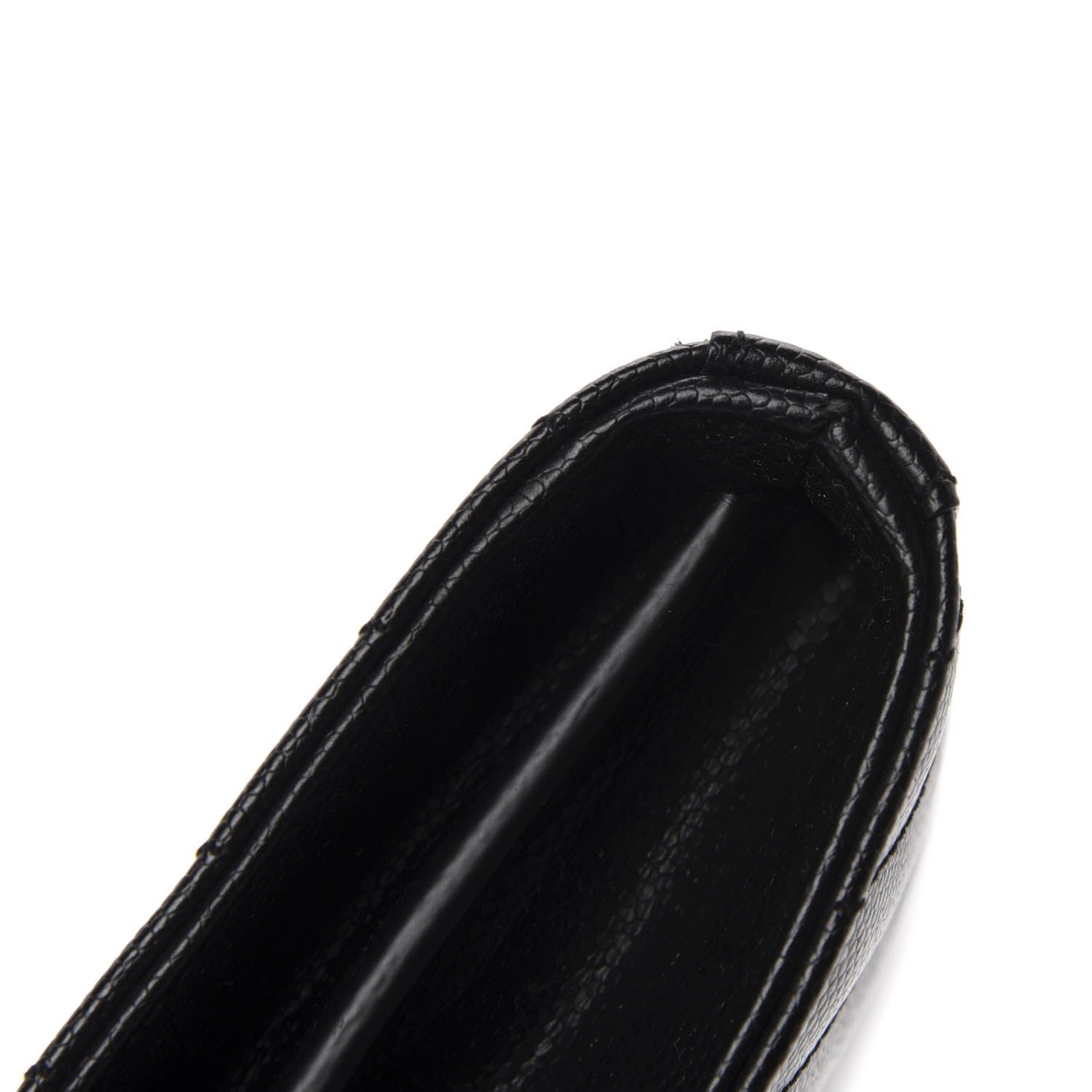 Saint Laurent Grain De Poudre Matelasse Chevron Monogram Chain Wallet Black 8 of 13