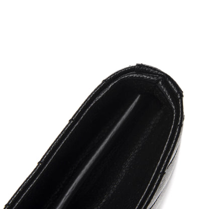 Saint Laurent Grain De Poudre Matelasse Chevron Monogram Chain Wallet Black 8 of 13