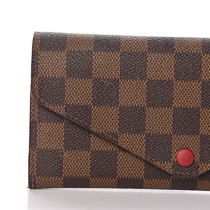 Louis Vuitton Damier Ebene Josephine Wallet Red 7 of 10