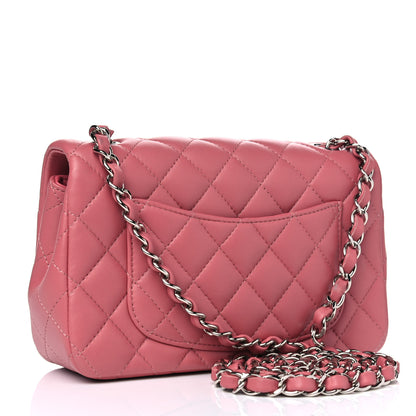 Chanel Lambskin Quilted Mini Rectangular Flap Pink 2 of 4