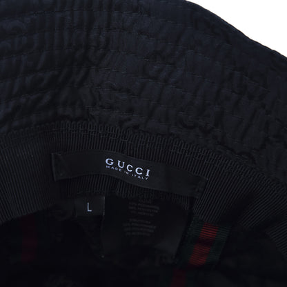 Gucci Nylon Monogram Bucket Hat L Black 5 of 5