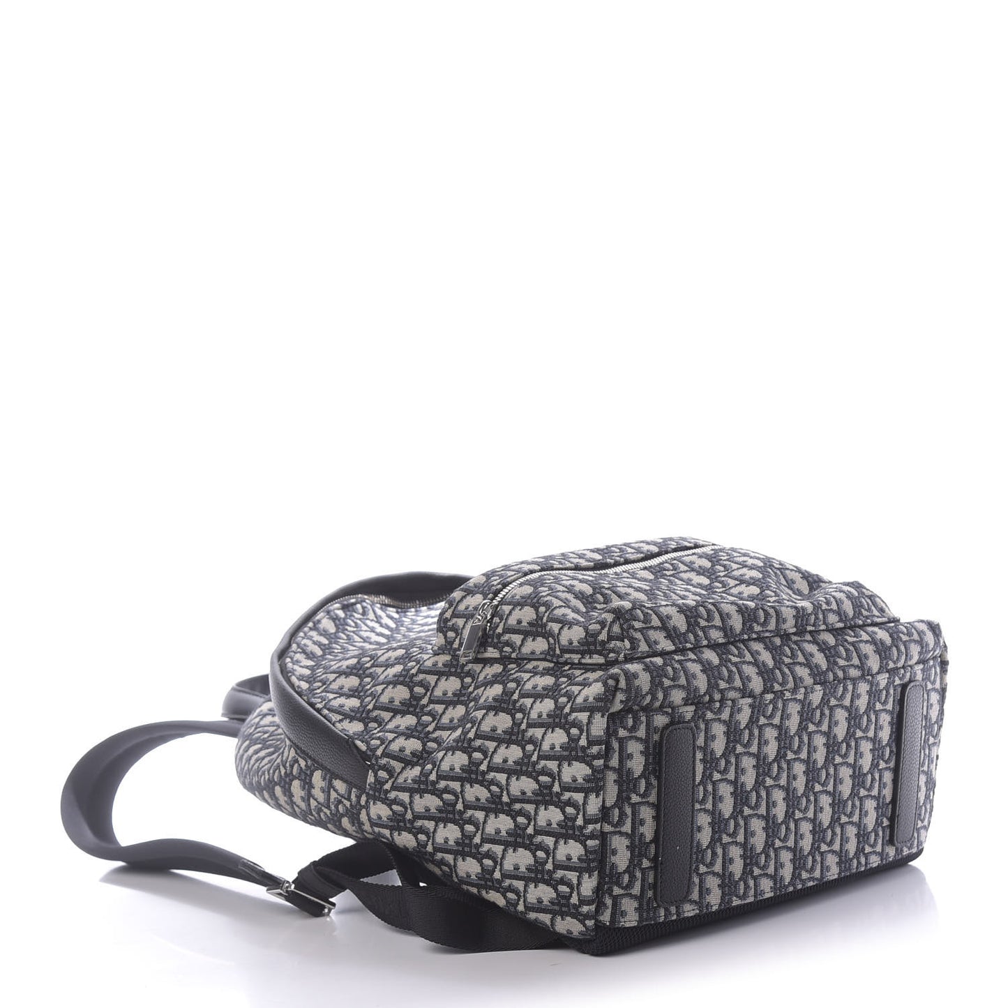 Oblique Calfskin Rider Backpack Beige Black