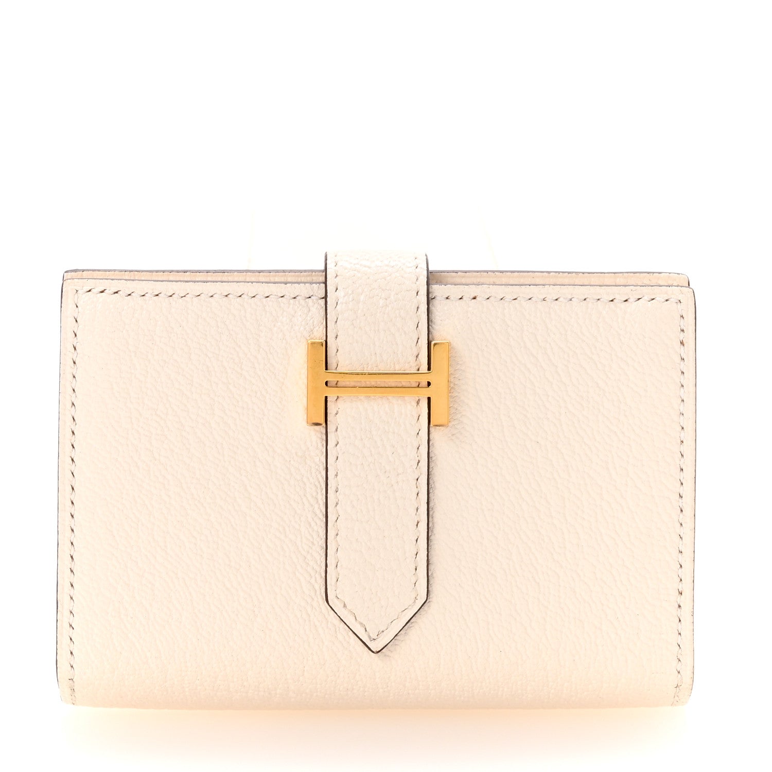 Hermes Chevre Mysore Mini Bearn Wallet Nata 1 of 6