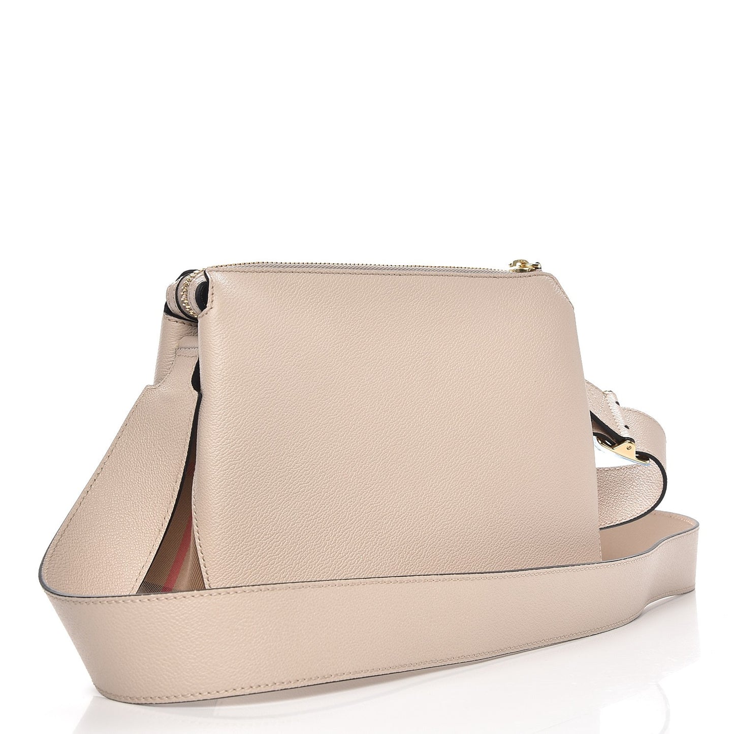 Soft Grain Calfskin House Check Small Helmsley Crossbody Limestone