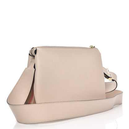 Burberry Soft Grain Calfskin House Check Small Helmsley Crossbody Limestone 3 of 10