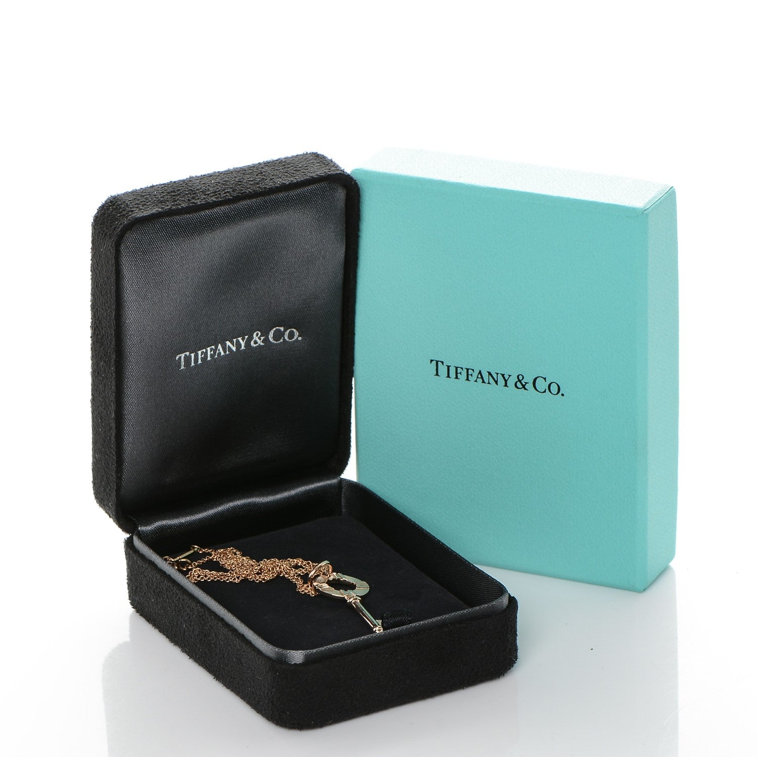 Tiffany 18K Rose Gold Atlas Key Pendant Necklace 8 of 8