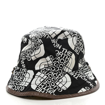 Gucci X THE NORTH FACE Nylon Reversible Self-Tie Bucket Hat M Black Yellow 5 of 9