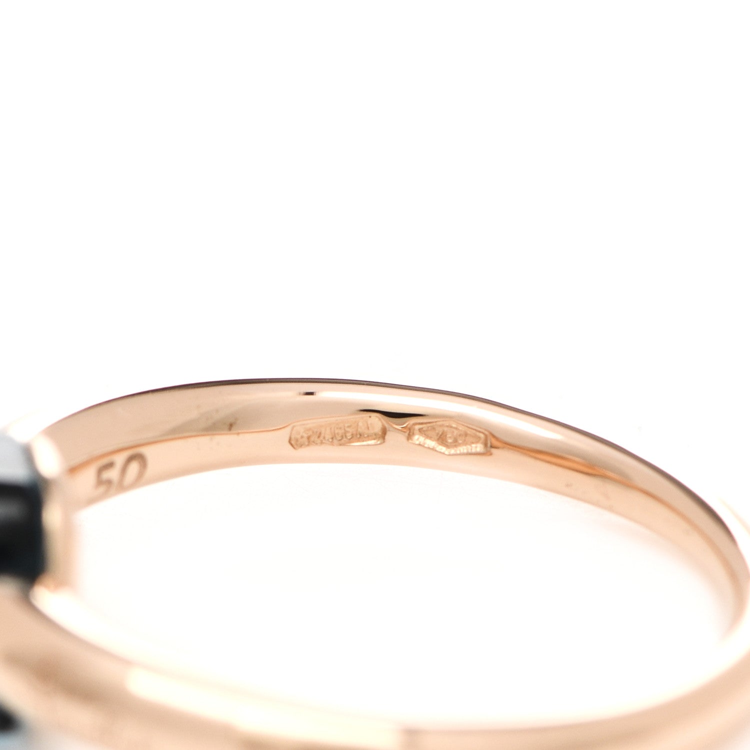 Pomellato 18K Rose Gold London Blue Topaz M'Ama Non M'Ama Ring 50 5.5 7 of 8