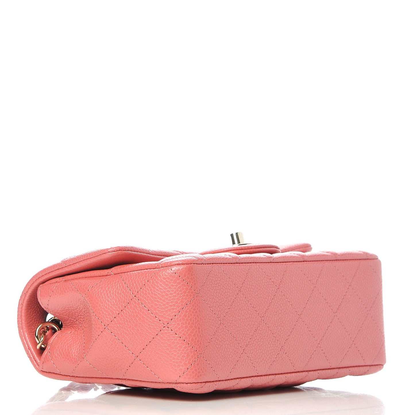 Caviar Quilted Mini Rectangular Flap Pink