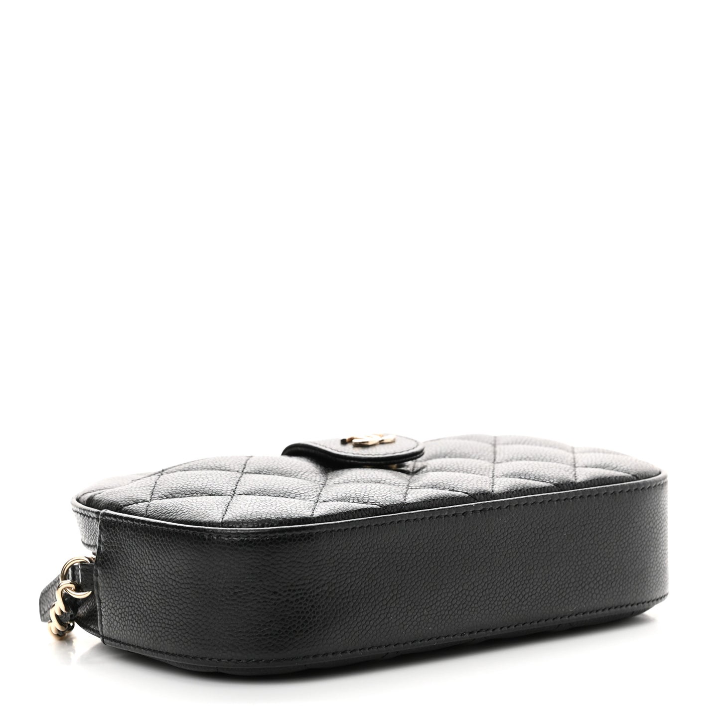 Caviar Quilted Chain Camera Bag Black