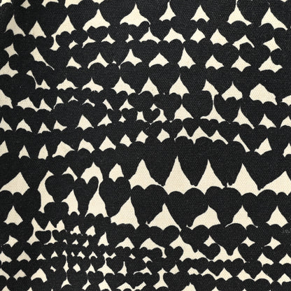 Stella McCartney Cotton Canvas Hearts Falabella Fold Over Tote Black White 7 of 12