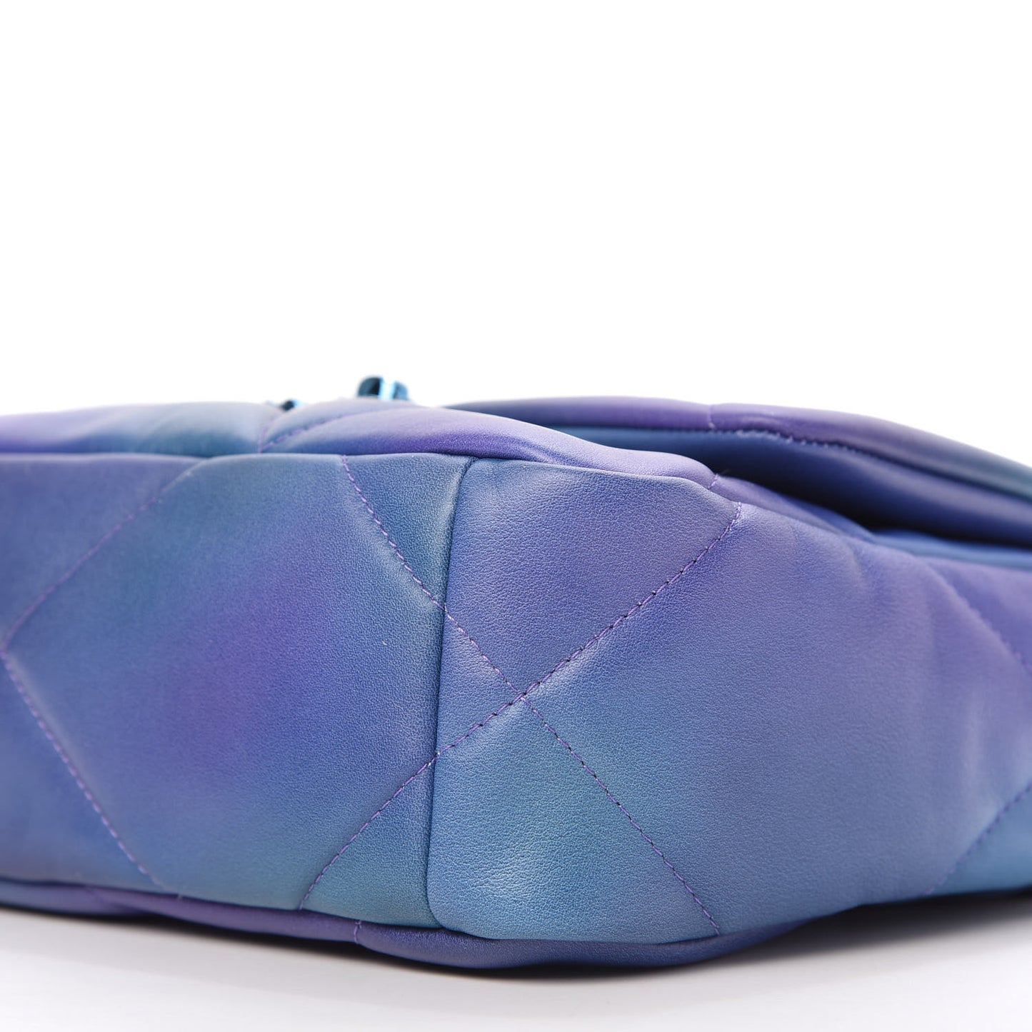 Tie Dye Calfskin Quilted Medium Chanel 19 Flap Blue Purple