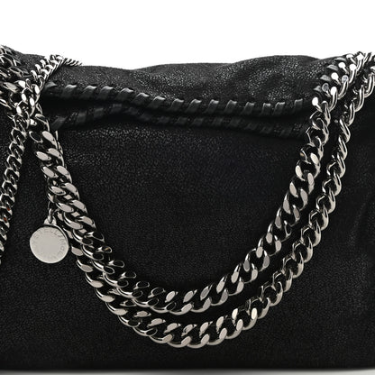 Stella McCartney Shaggy Deer Mini Falabella Fold Over Tote Black 9 of 11