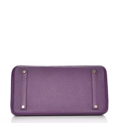 Hermes Taurillon Clemence Birkin 35 Ultraviolet 5 of 24