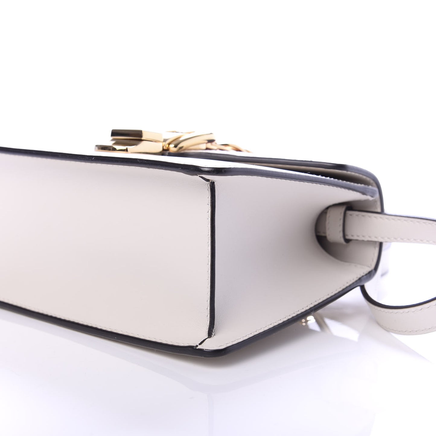 Calfskin Mini Sylvie Top Handle Bag White