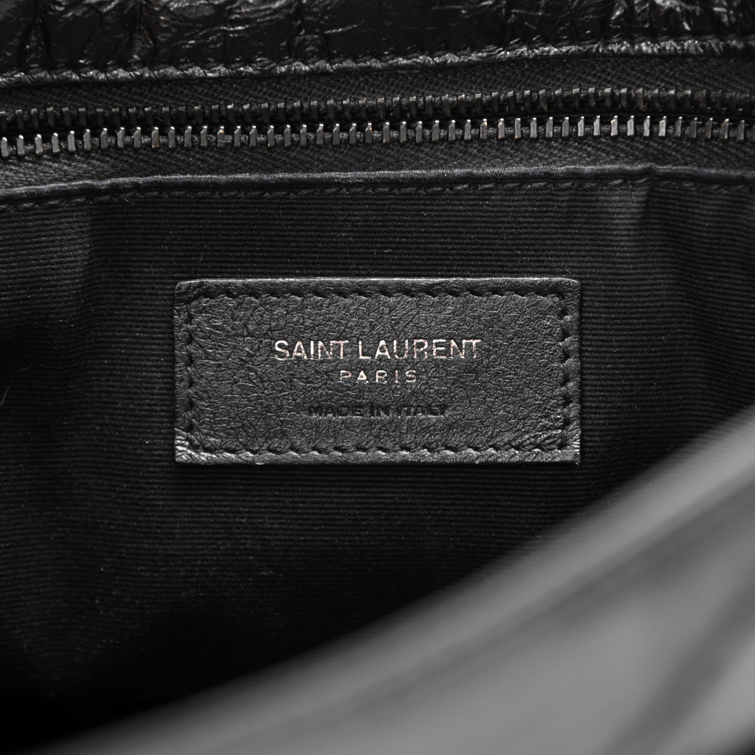 Saint Laurent Crinkled Calfskin Matelasse Monogram Medium Niki Chain Satchel Black 11 of 23