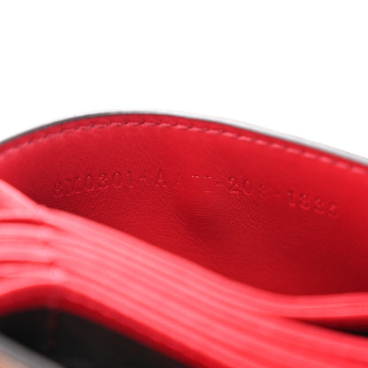 Fendi Vitello Cruise F is Fendi Bi-Color FF 1974 Embossed Gusseted Card Holder Maya Black Rosso 7 of 8