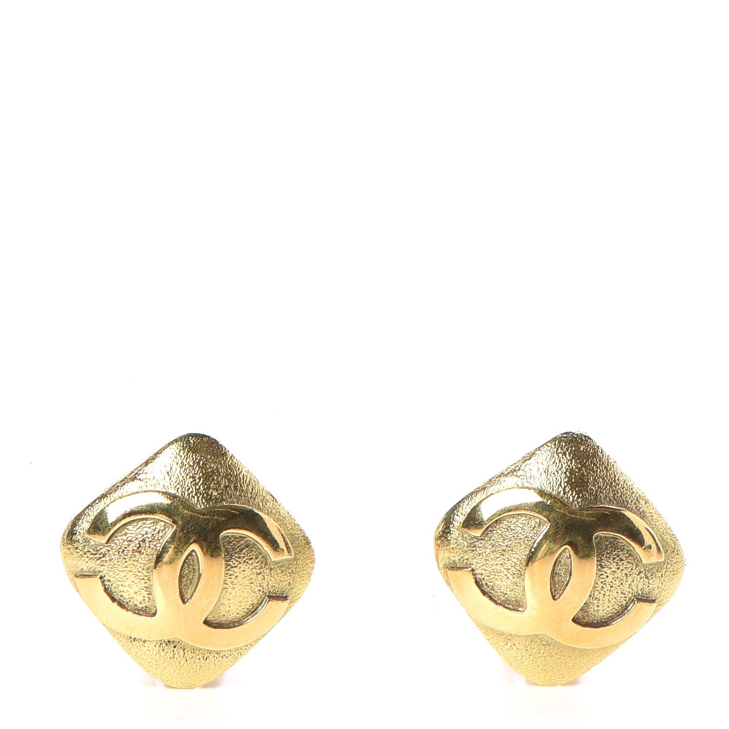 Chanel CC Clip On Earrings Gold 1 of 4
