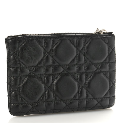Christian Dior Lambskin Cannage Lady Dior Key Pouch Black 6 of 8