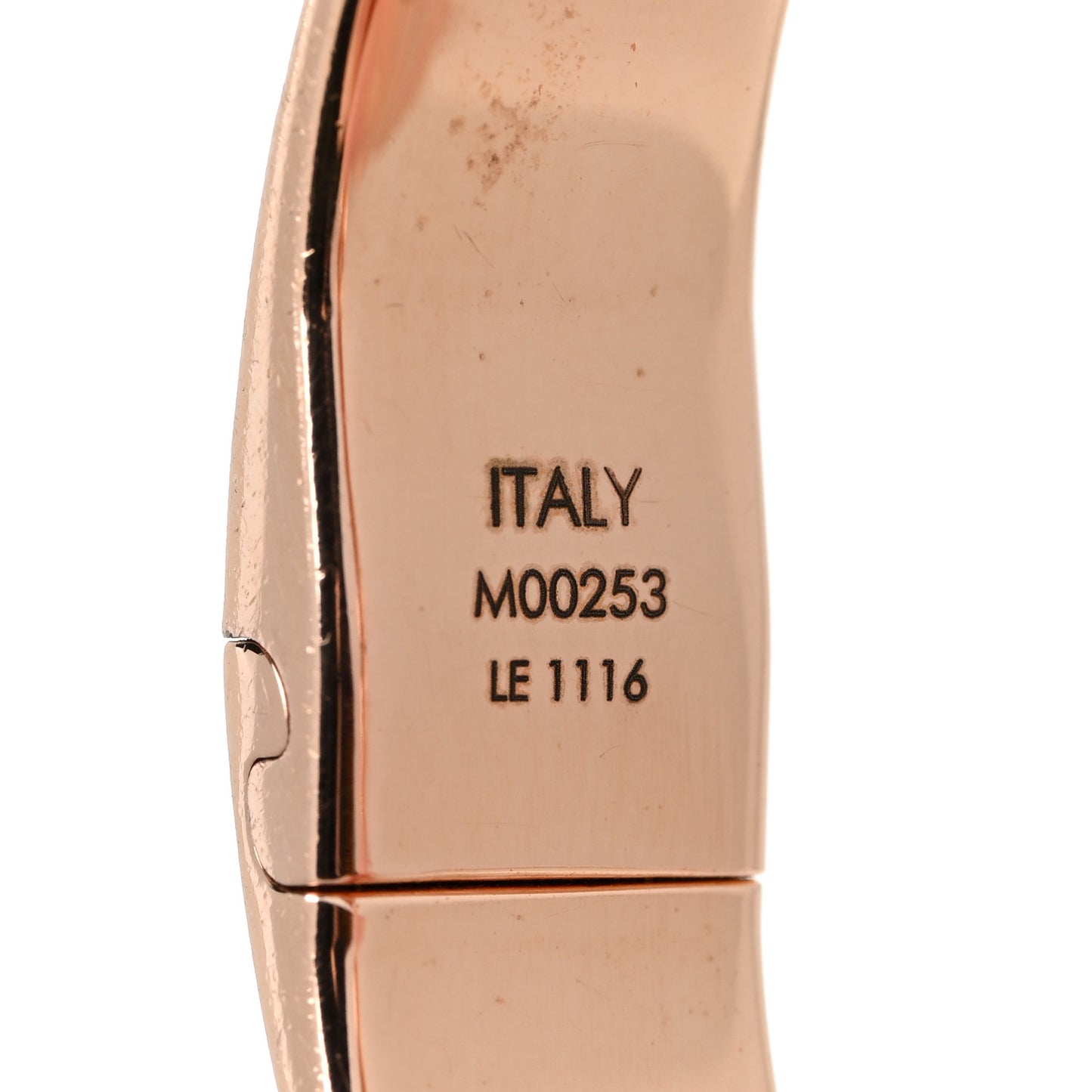 Brass Monogram Nanogram Cuff S Pink Gold