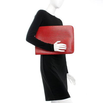 Louis Vuitton Epi Poche Documents Portfolio Case 39 Rouge 2 of 10