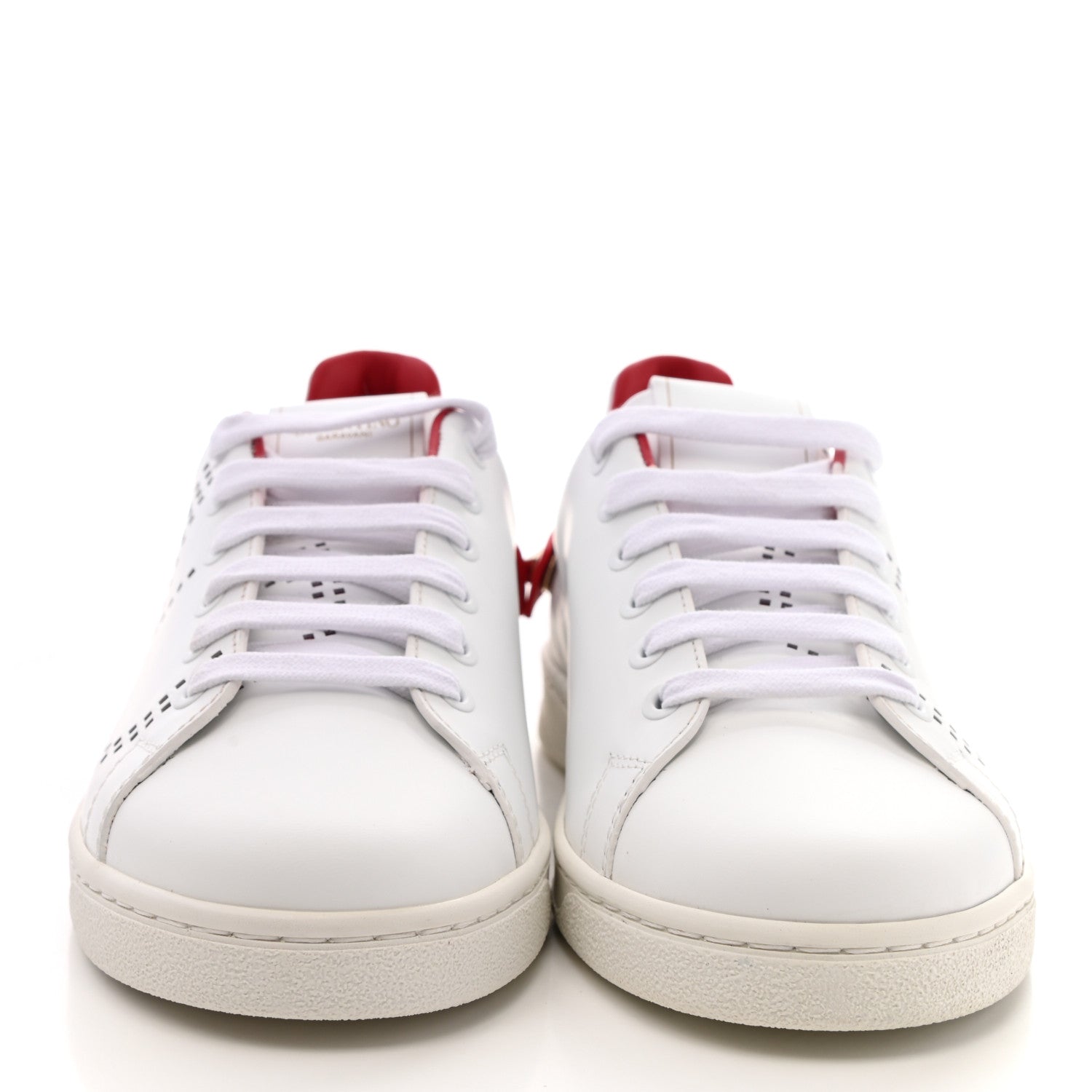 Valentino Garavani Calfskin Womens Backnet Sneakers 37 White Rosso Valentino 2 of 9