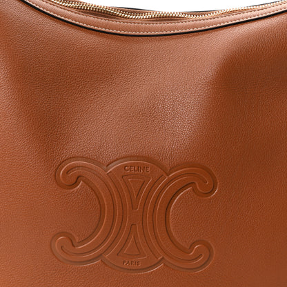 Celine Supple Calfskin Medium Triomphe Heloise Shoulder Bag Tan 9 of 11