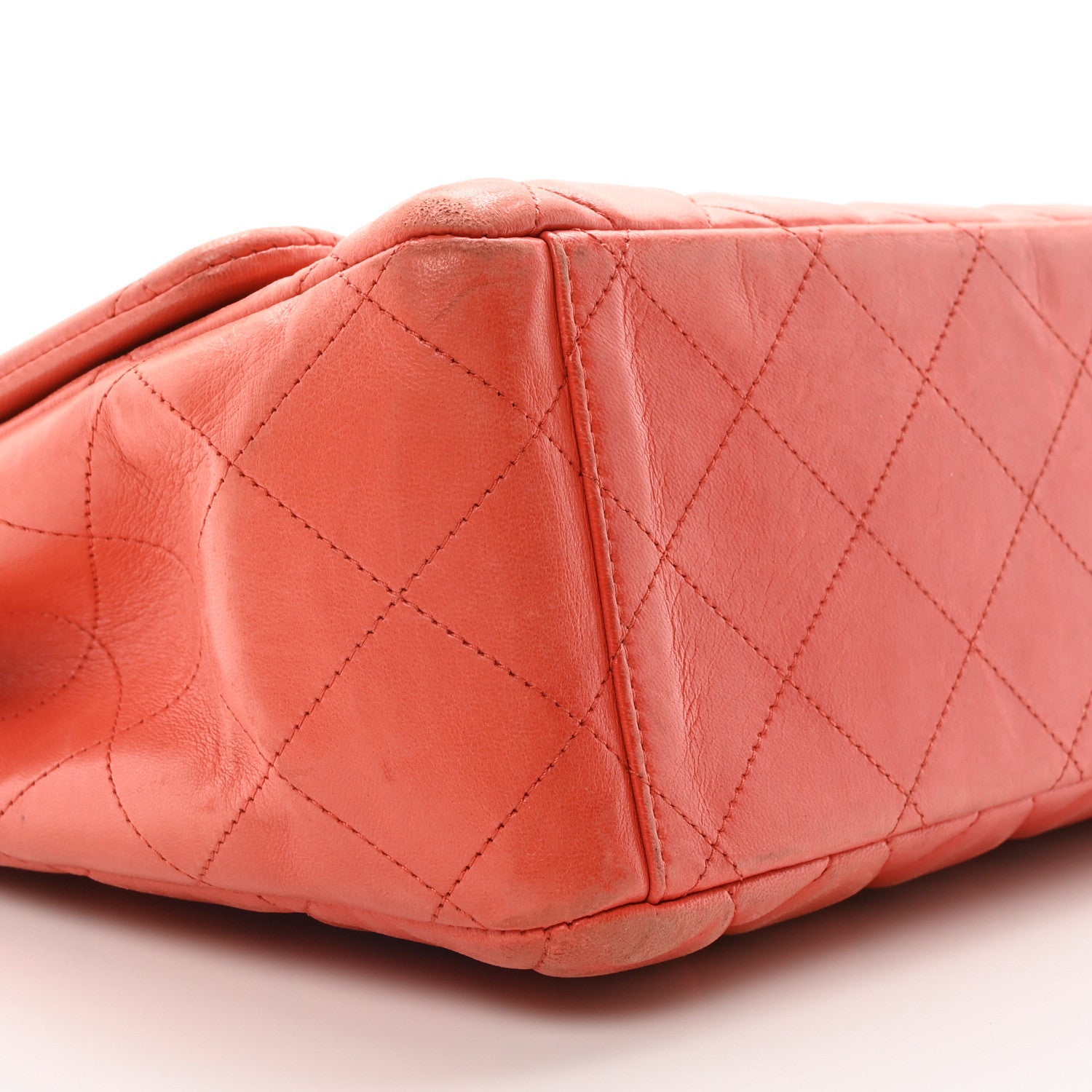 Chanel Lambskin Quilted Maxi Single Flap Red 9 of 10