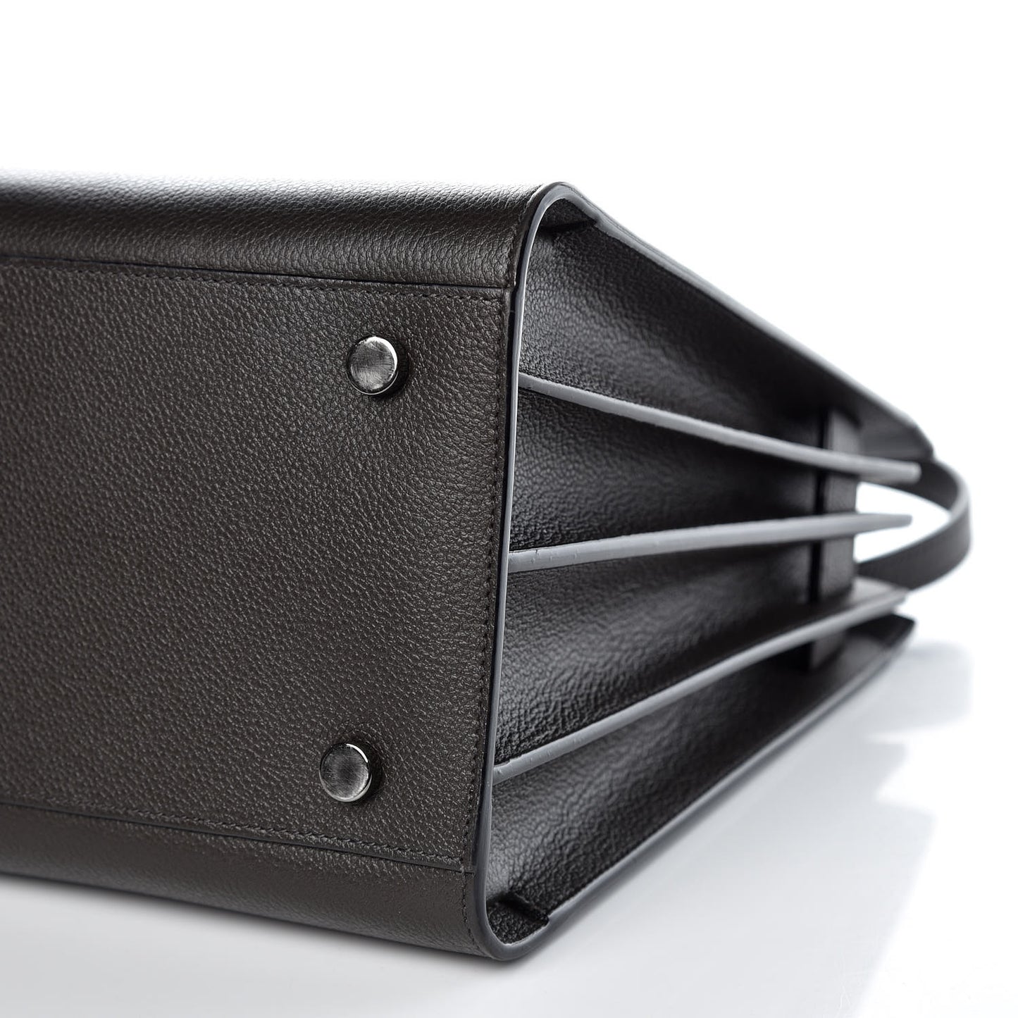 Grained Calfskin Small Sac De Jour Coal