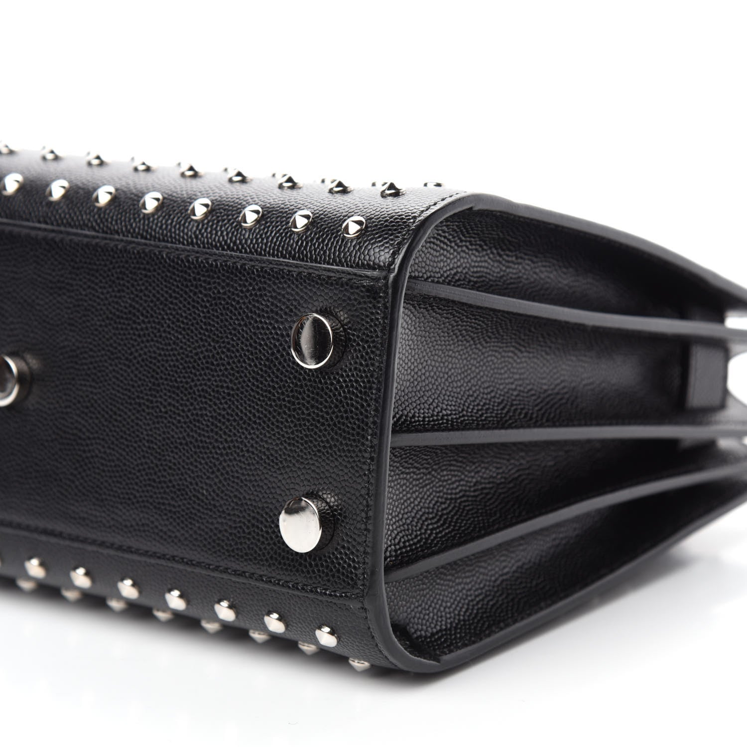 Saint Laurent Grain De Poudre Studded Nano Sac De Jour Black 7 of 9