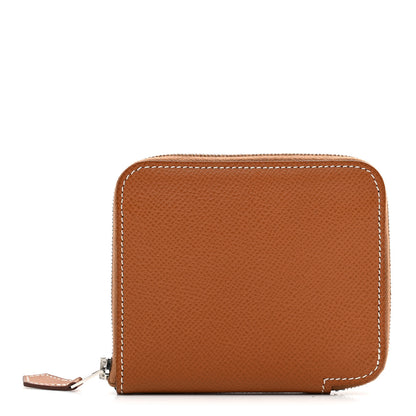 Hermes Epsom Silk'in Compact Wallet Gold 1 of 8