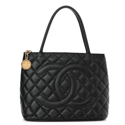 Chanel Caviar Quilted Medallion Tote Black 1 of 10