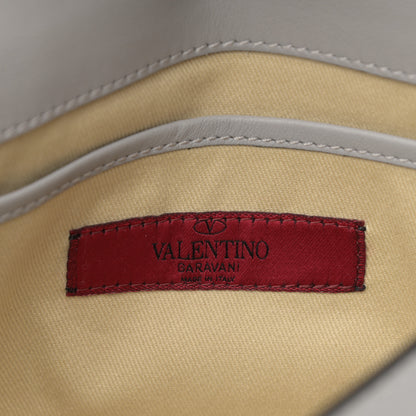 Valentino Garavani Vitello Medium Rockstud Flip Lock Crossbody Bag Grey 6 of 13