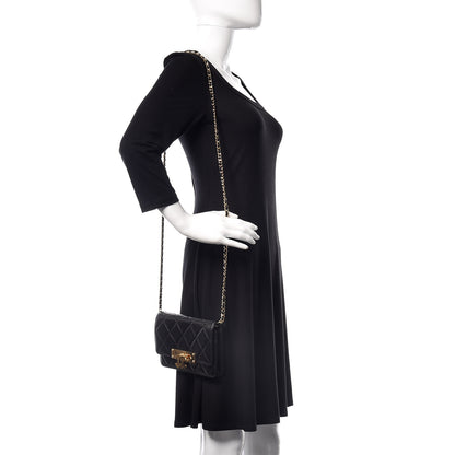 Chanel Lambskin Quilted Golden Class Wallet on Chain WOC Black 2 of 9