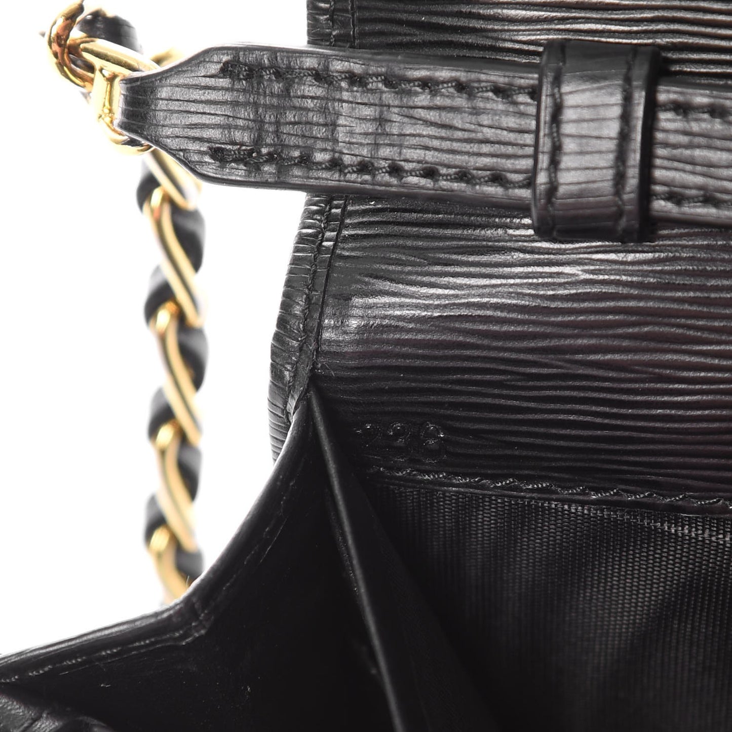 Vitello Move Metal Oro Chain Wallet Black